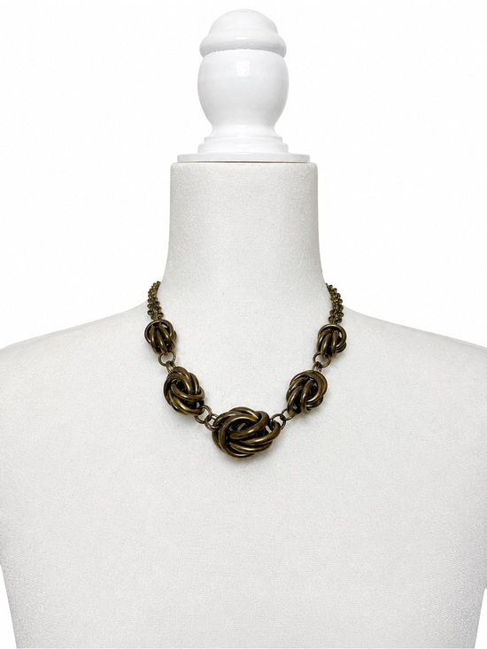 None Jewelry - Vintage? Knotted “Infinity” Necklace Bronze Tone
